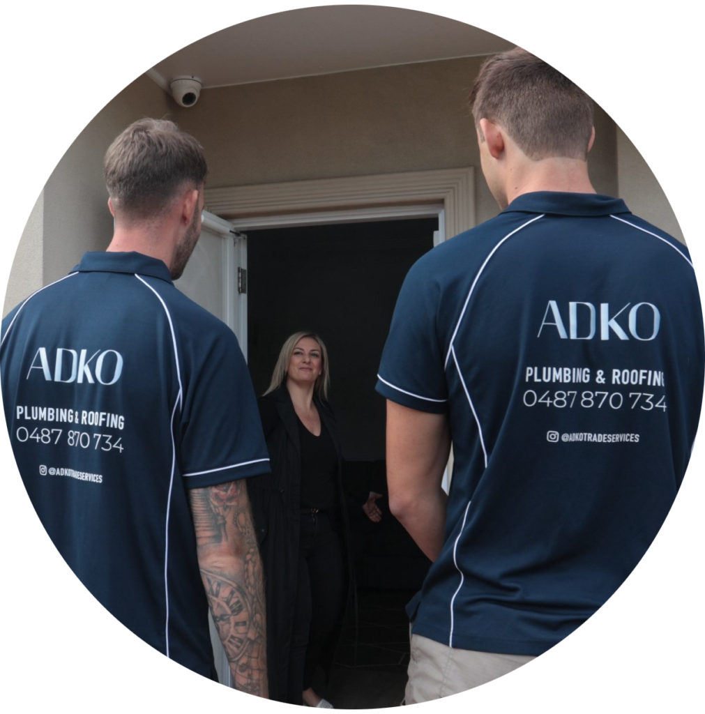 adko team arriving at clients house
